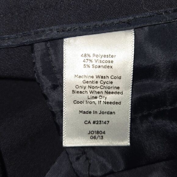 Talbots Signature Navy Blue Seasonless Straight Leg Dress Pants Size 8 Jo1804 - Picture 6 of 6